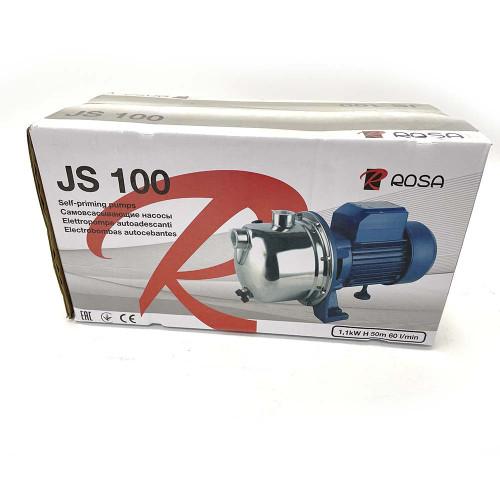 Поверхностный насос Rosa JS100; 1,1 кВт; h:50 м; 60 л/мин нержавеющий