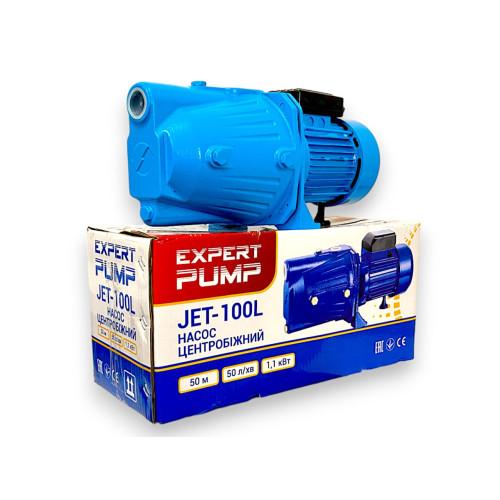 Поверхневий насос Expert Pump JET-100L; 1,1 кВт, h=50м, Q=50л/хв (чавун довгий)
