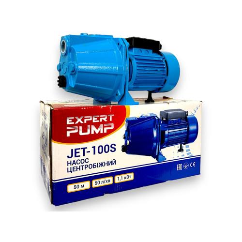 Поверхневий насос Expert Pump JET-100S; 1,1 кВт, h=50м, Q=50л/хв (чавун короткий)