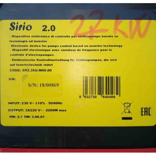 Sirio 2,0; 2,2кВт(380В) частотный преобразователь Italtecnica